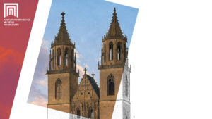 Cover für die Sonderausstellung mit einem Ausschnitt des Magdeburger Doms