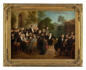 Freimaurer Herrengesellschaft im Park